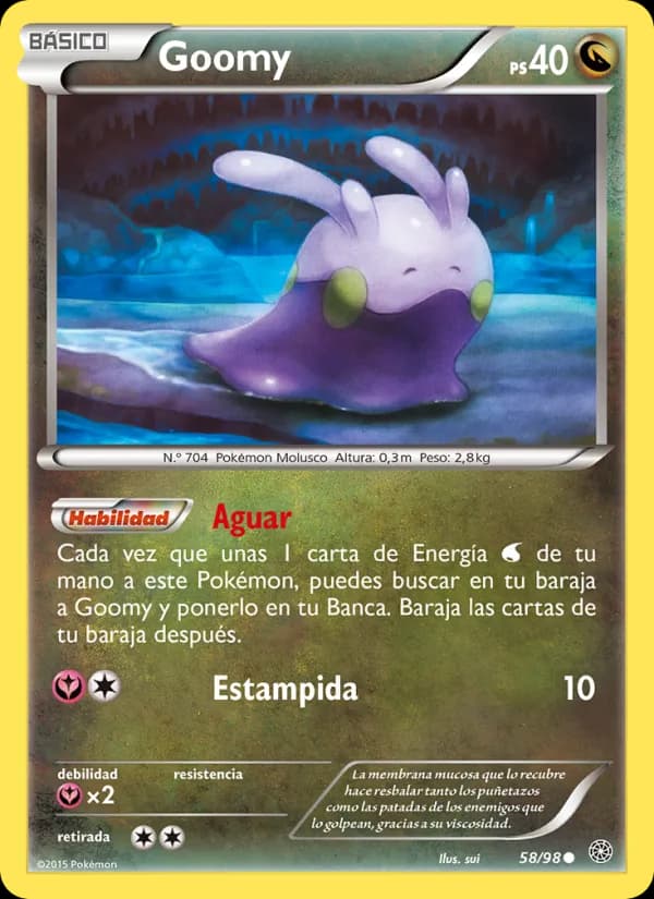 Goomy card in Spanish