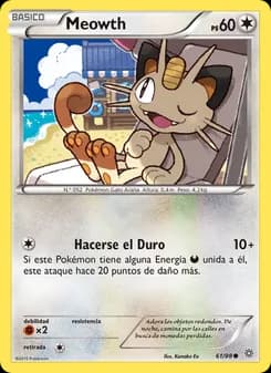 Meowth card in Spanish