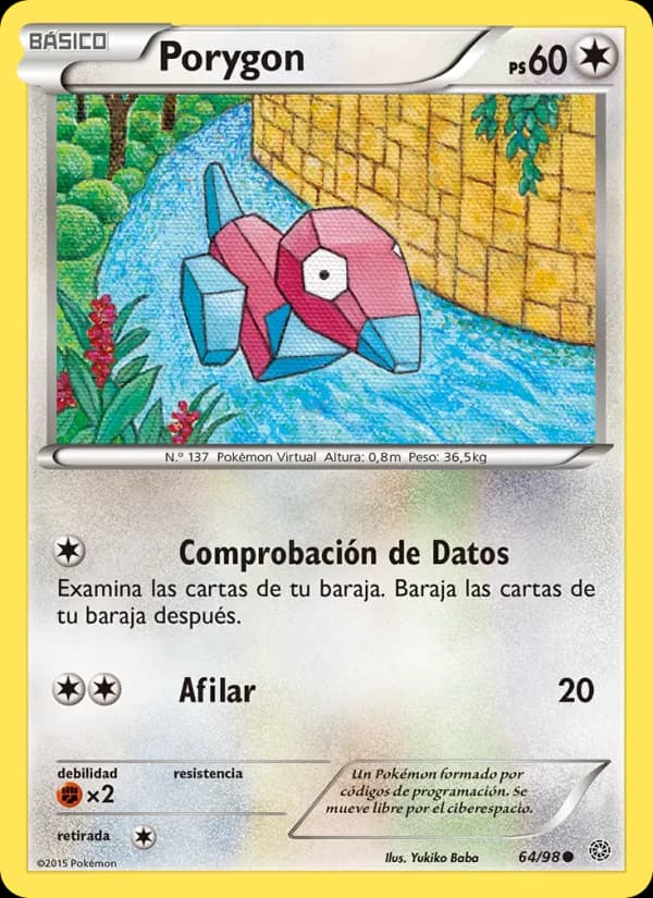 Porygon card in Spanish