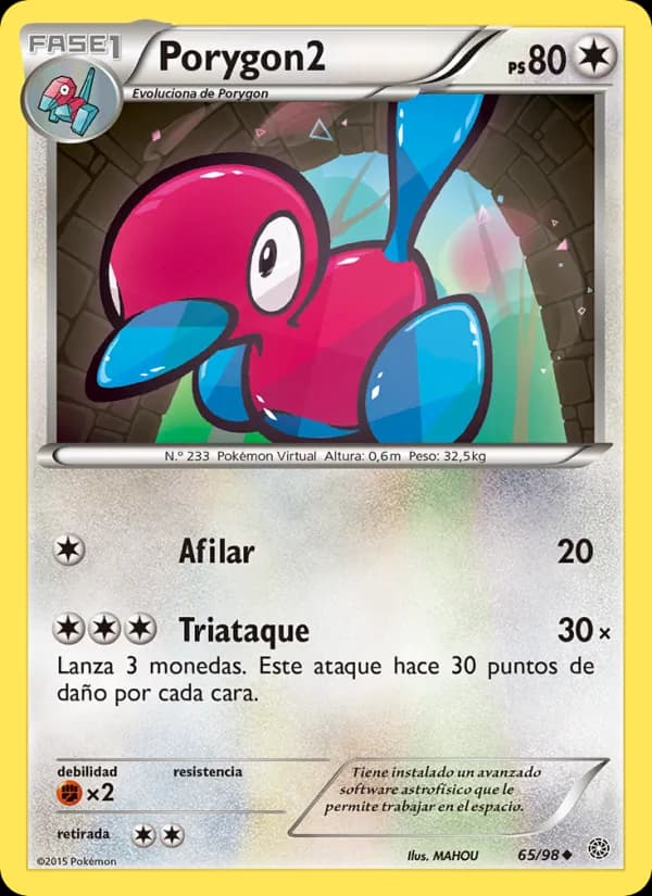 Porygon2 card in Spanish