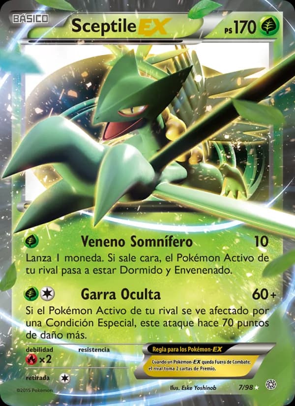 Sceptile EX card in Spanish