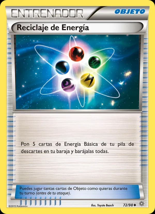 Reciclaje de Energía card in Spanish