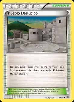 Pueblo Deslucido card in Spanish