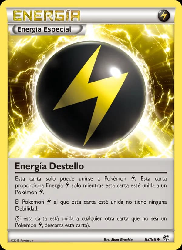Energía Destello card in Spanish