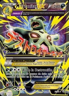 M-Tyranitar EX card in Spanish