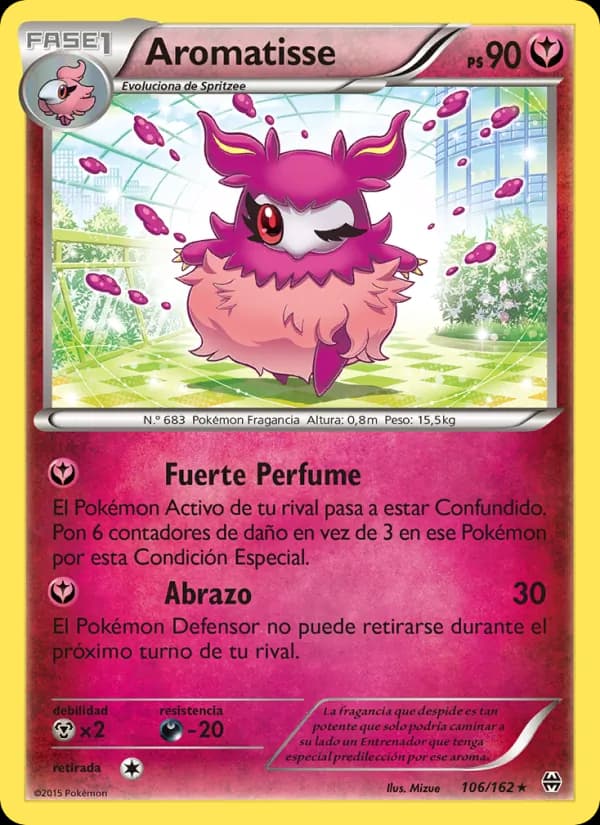 Aromatisse card in Spanish