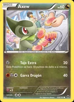 Axew card in Spanish