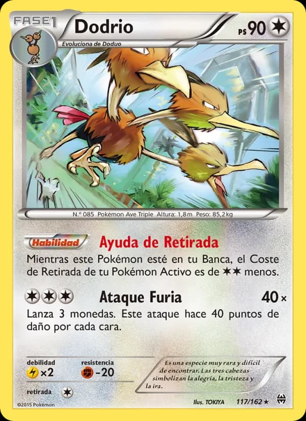 Dodrio card in Spanish