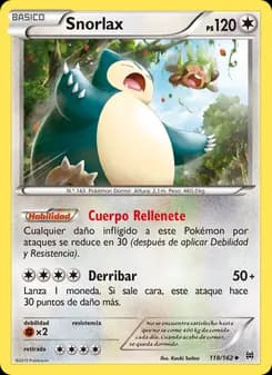 Snorlax card in Spanish