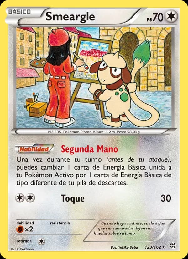 Smeargle card in Spanish