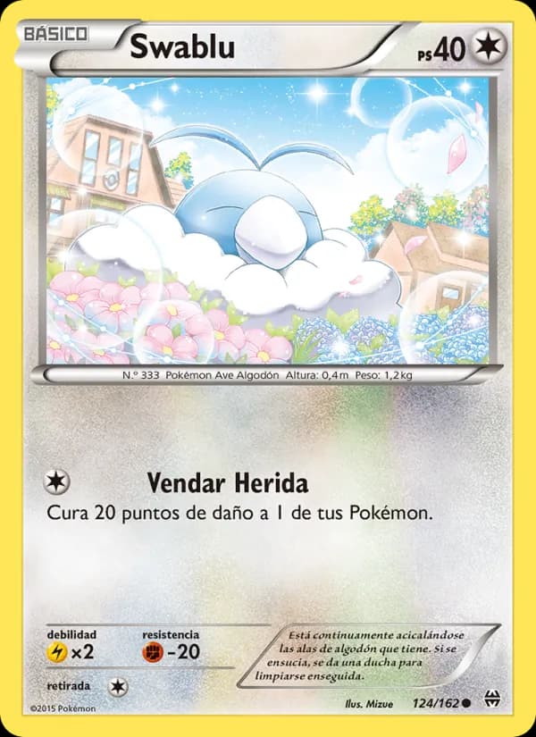 Swablu card in Spanish