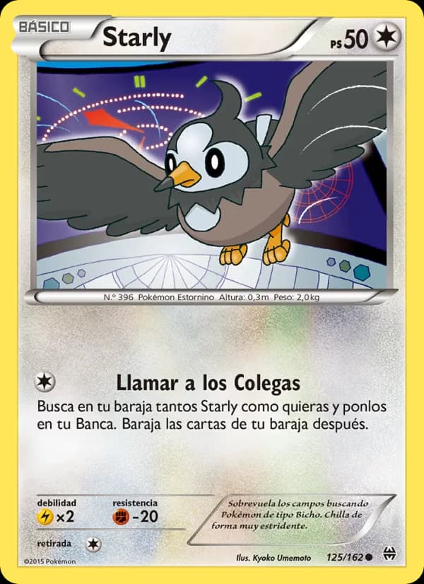 Starly card in Spanish