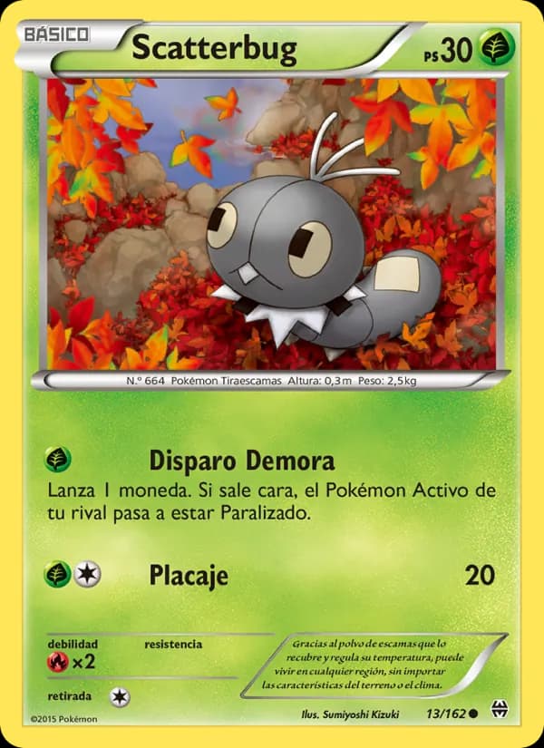 Scatterbug card in Spanish