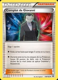 Complot de Giovanni card in Spanish