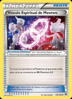 Vínculo Espiritual de Mewtwo card in Spanish