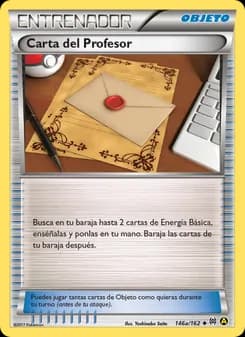 Carta del Profesor card in Spanish