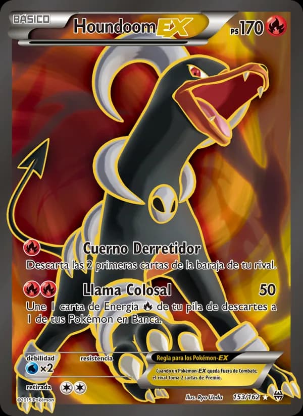 Houndoom EX card in Spanish
