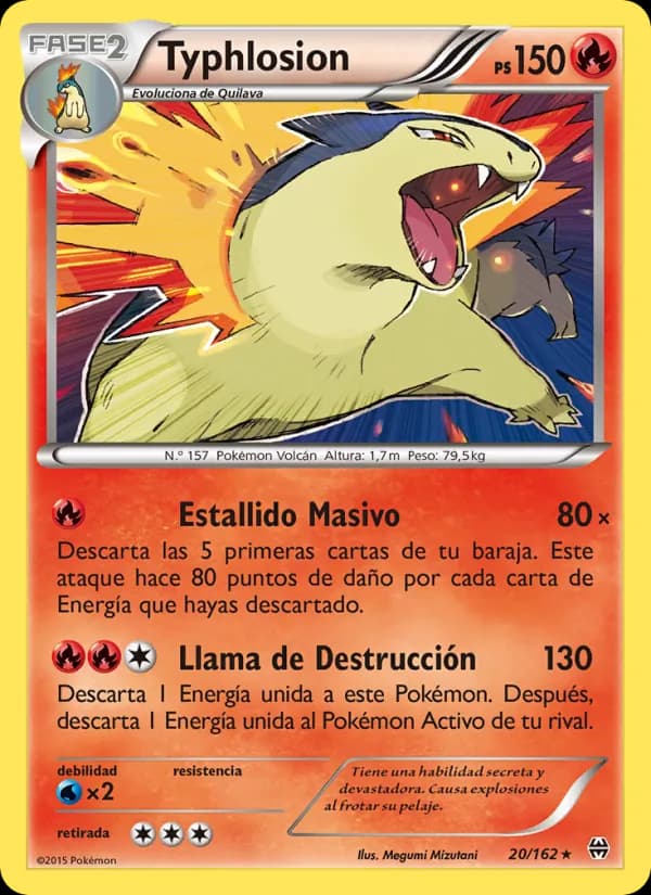 Typhlosion card in Spanish