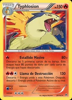Typhlosion card in Spanish