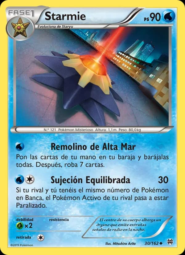 Starmie card in Spanish