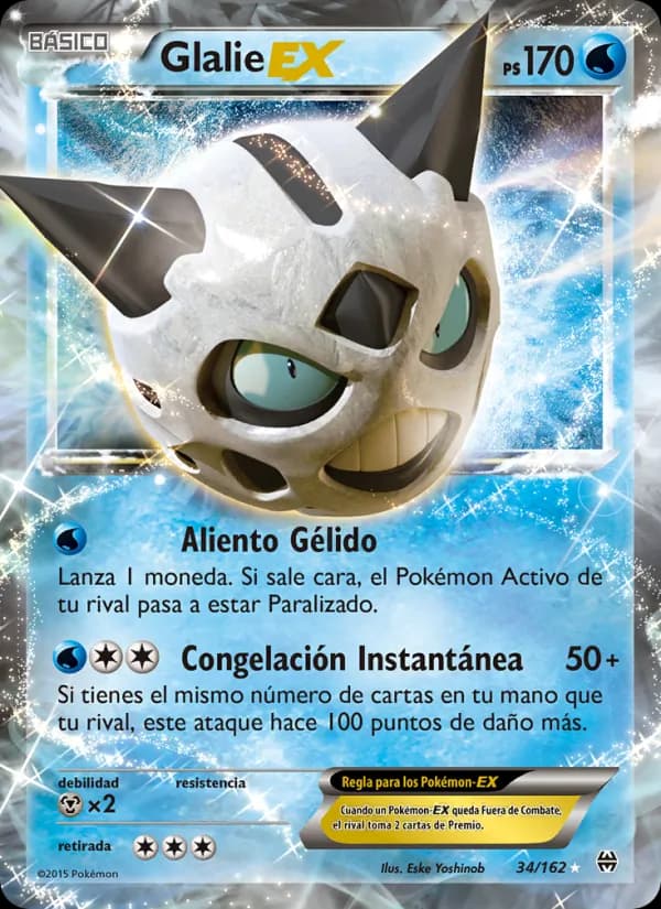 Glalie EX card in Spanish