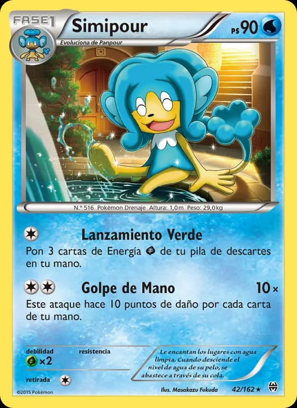 Simipour card in Spanish