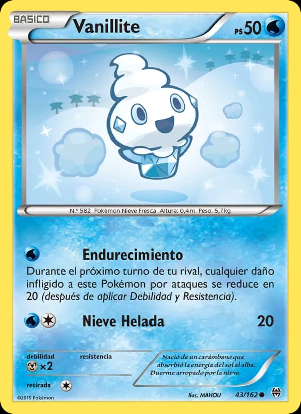 Vanillite card in Spanish