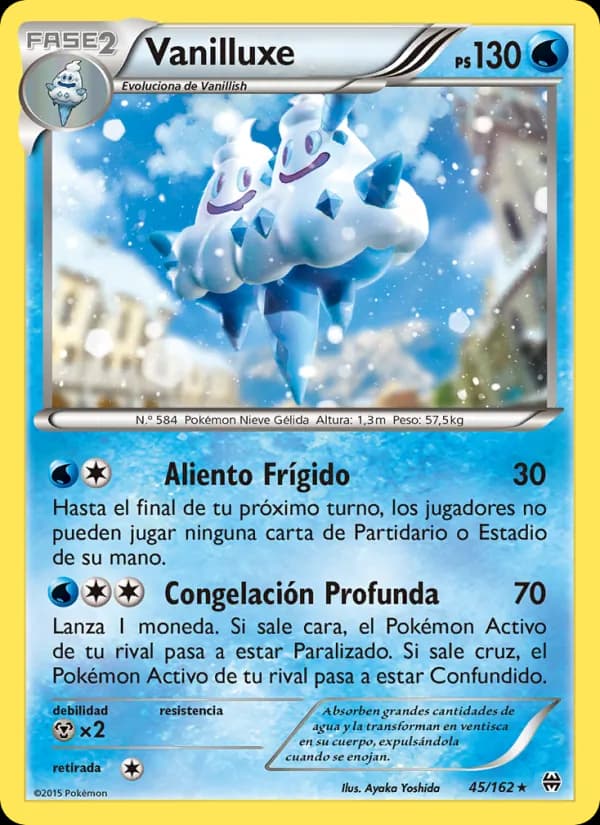 Vanilluxe card in Spanish