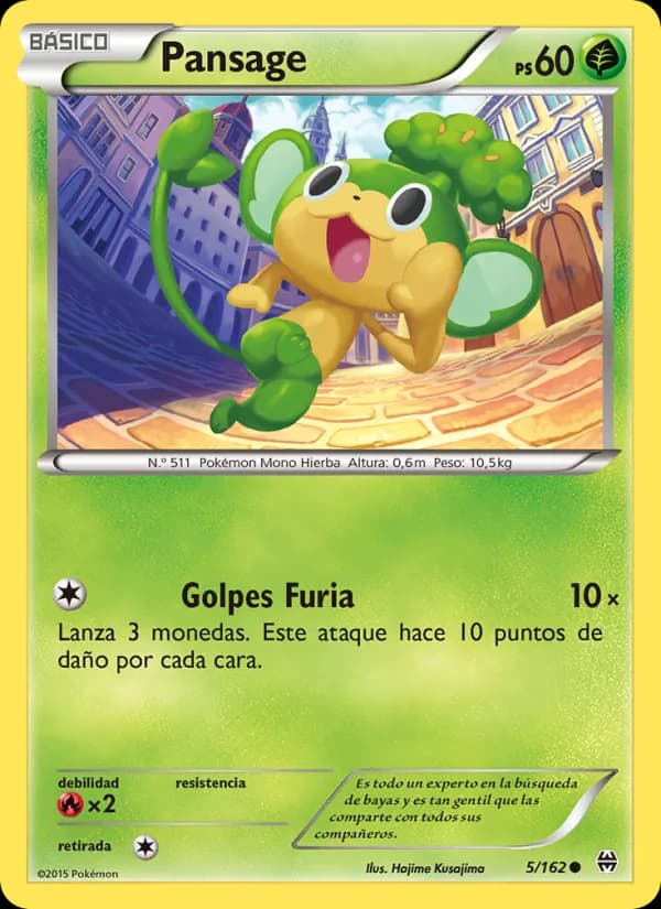 Pansage card in Spanish
