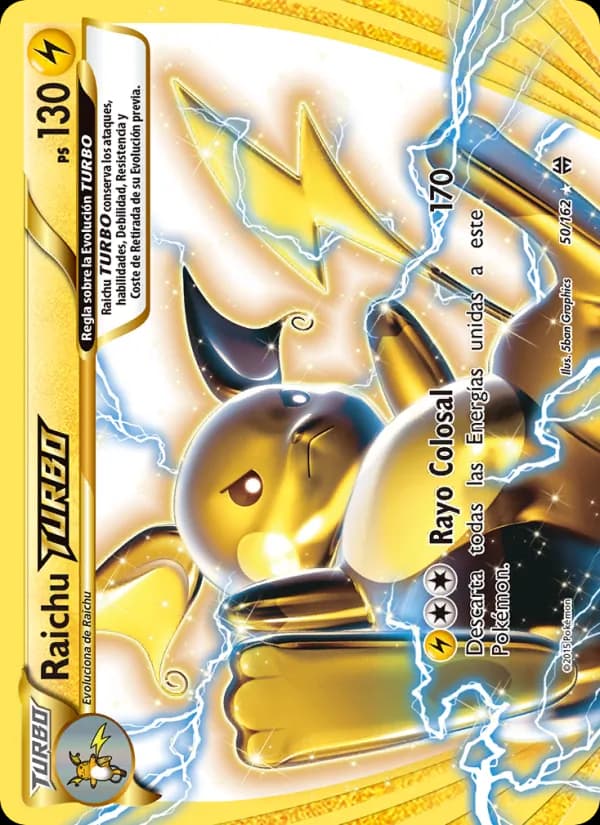 Raichu TURBO card in Spanish