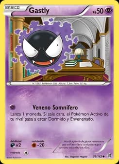 Gastly card in Spanish