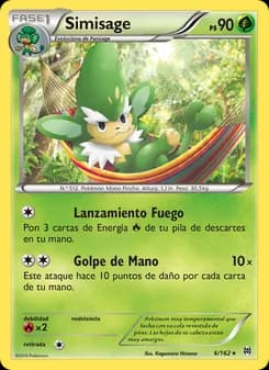 Simisage card in Spanish