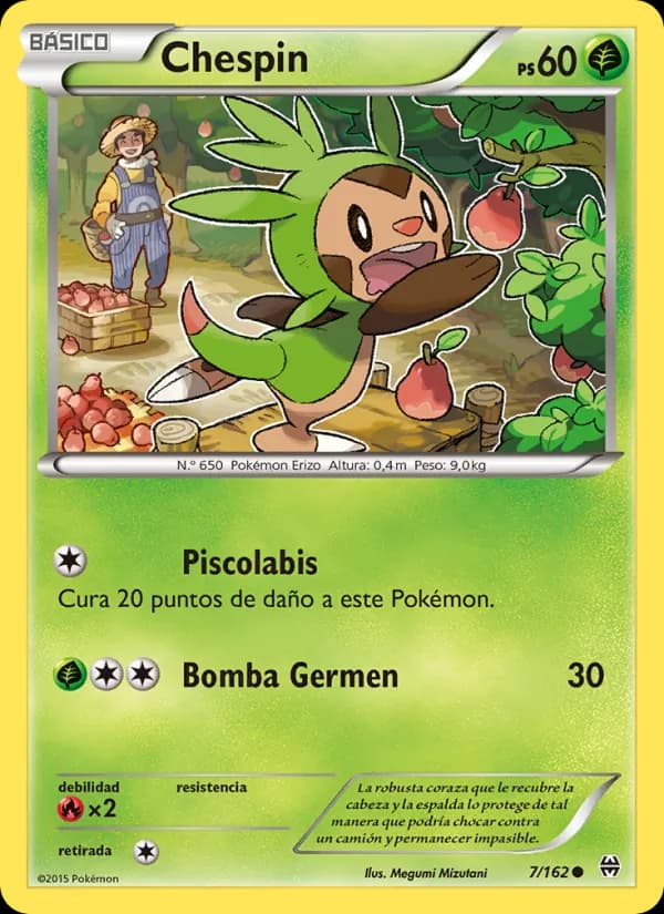 Chespin card in Spanish