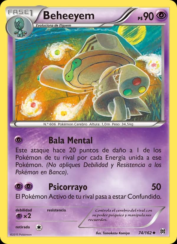 Beheeyem card in Spanish