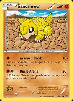 Sandshrew card in Spanish
