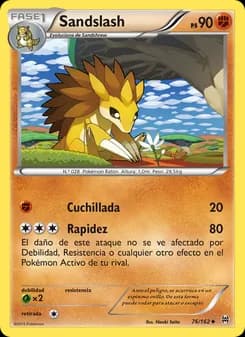 Sandslash card in Spanish