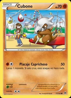 Cubone card in Spanish