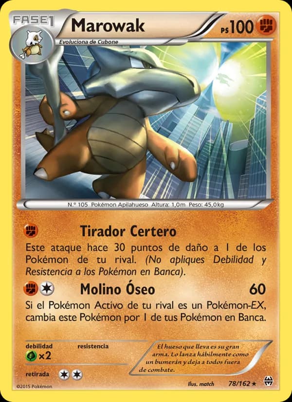 Marowak card in Spanish