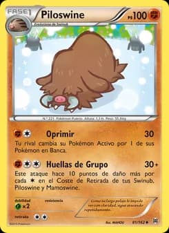 Piloswine card in Spanish