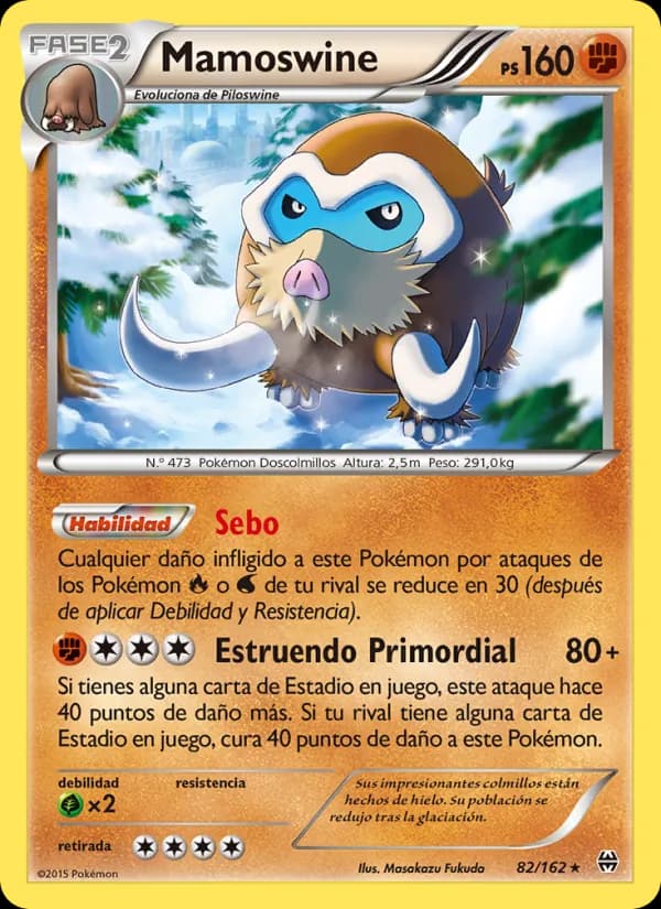 Mamoswine card in Spanish