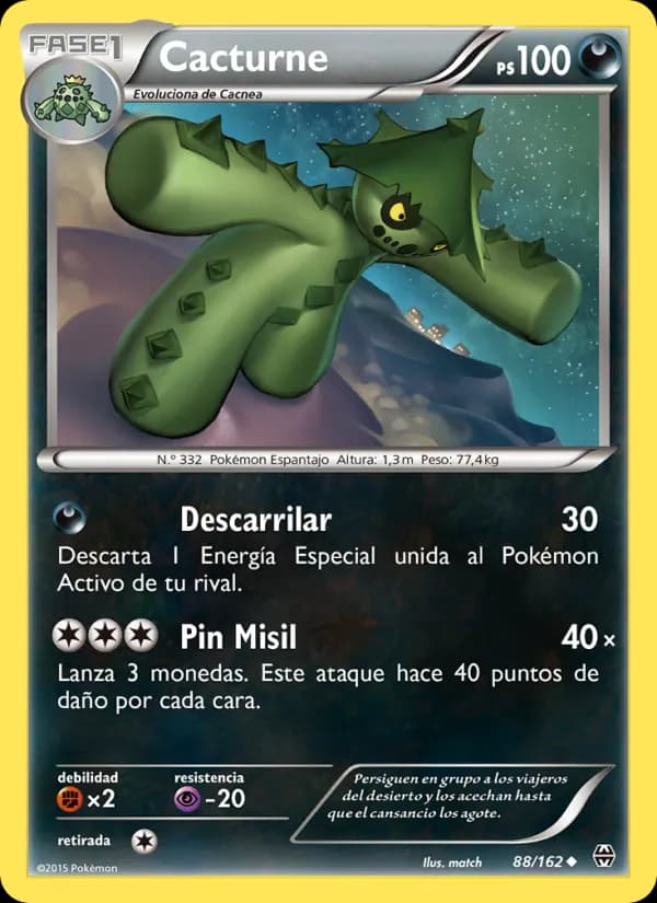 Cacturne card in Spanish