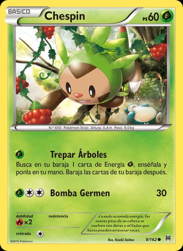 Chespin card in Spanish