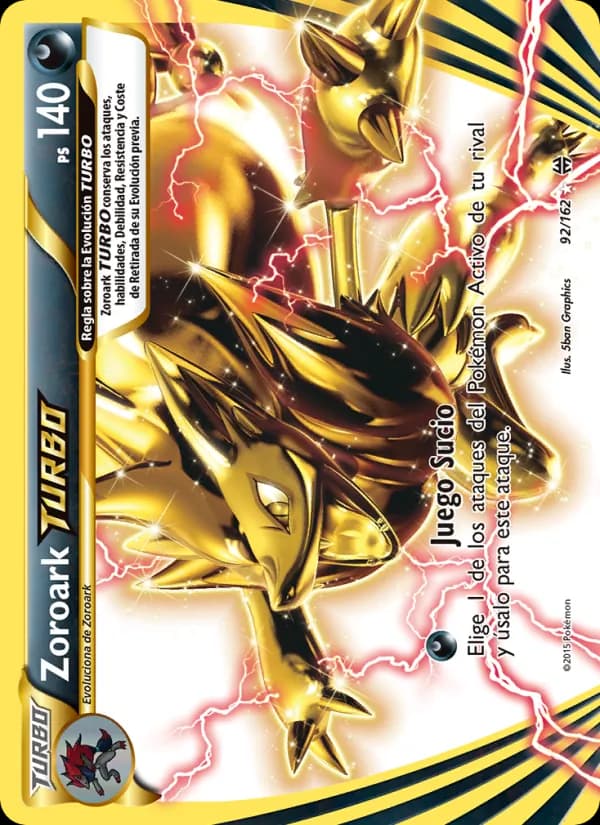 Zoroark TURBO card in Spanish