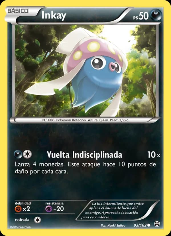 Inkay card in Spanish