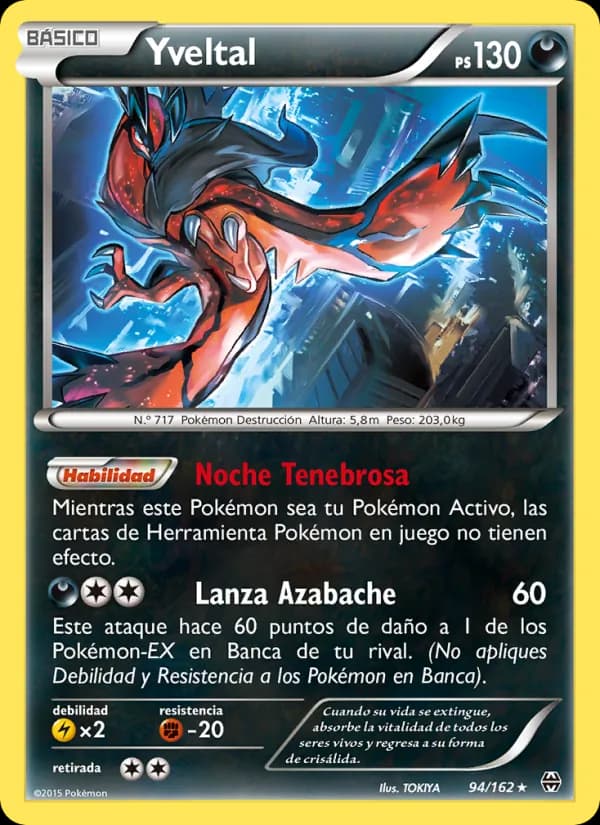 Yveltal card in Spanish