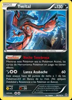 Yveltal card in Spanish