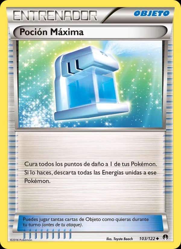 Poción Máxima card in Spanish