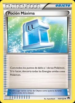 Poción Máxima card in Spanish