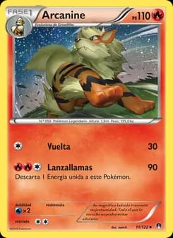 Arcanine card in Spanish
