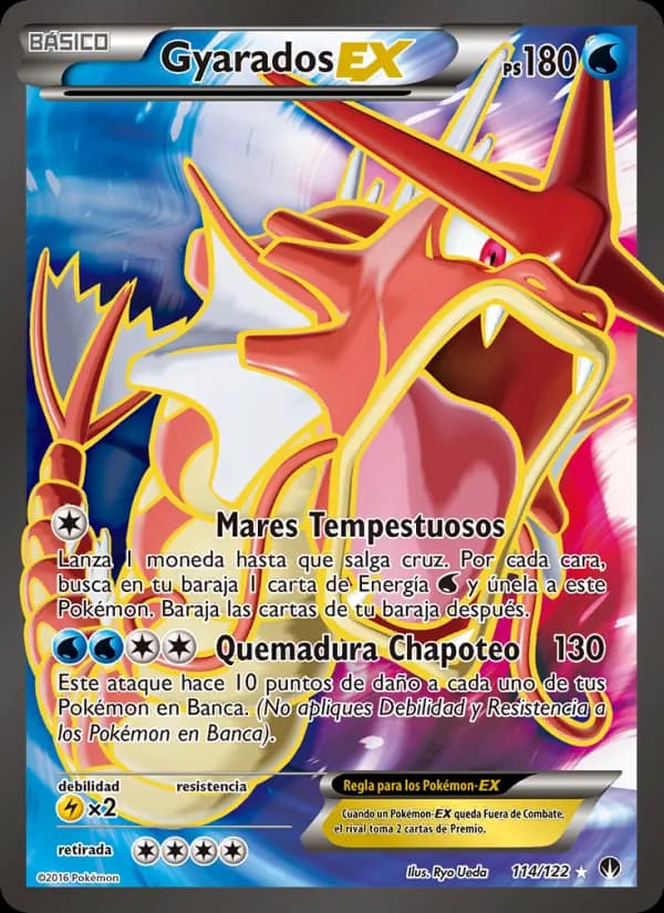 Gyarados EX card in Spanish
